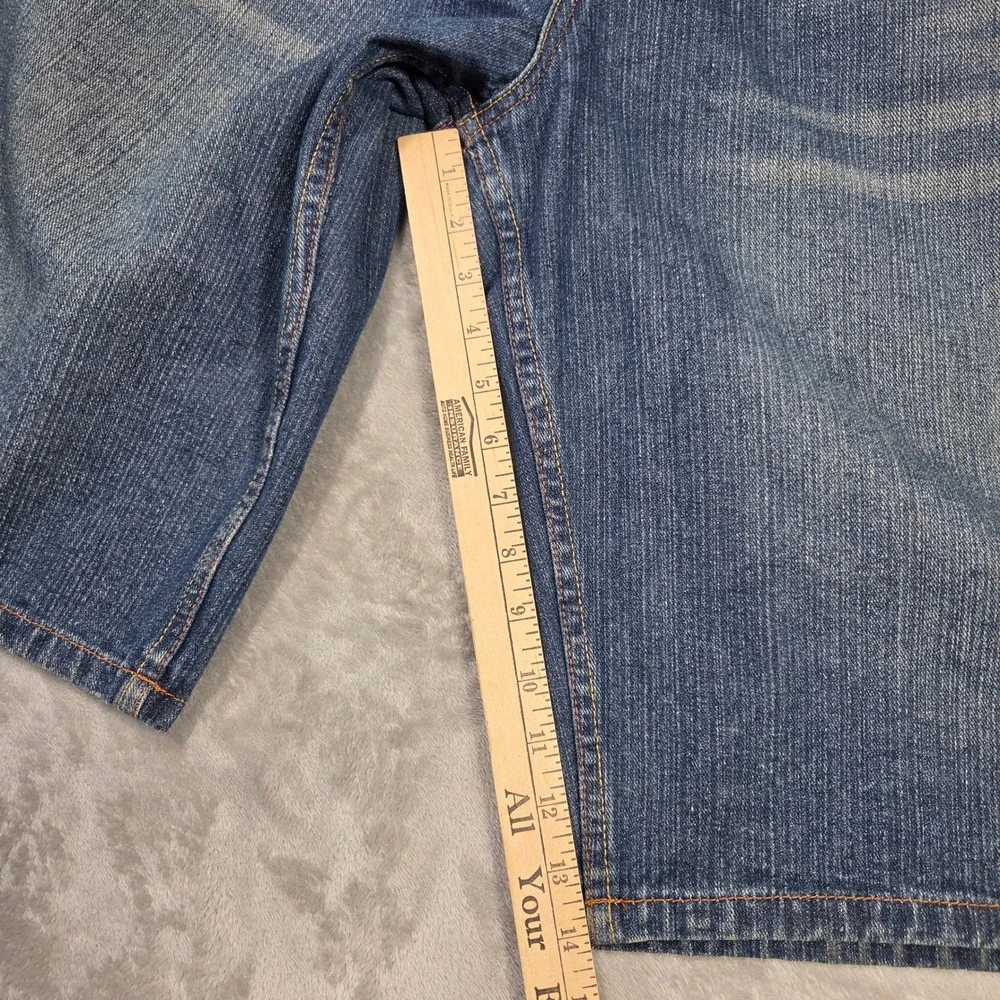 Y2k Phat Farm Mens Baggy Wide Leg Grunge Punk Skater‎ Denim Shorts Size 44 2000s